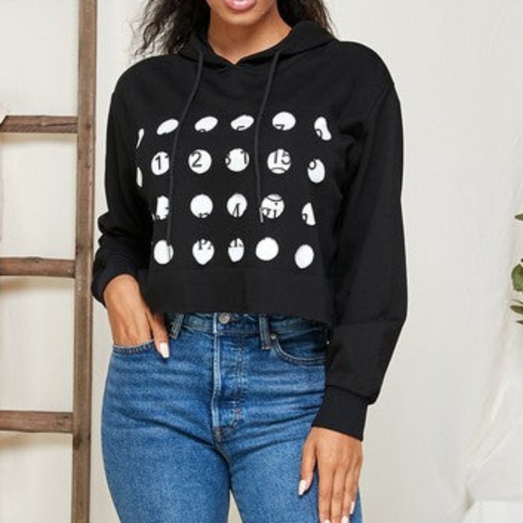 Black Double Layer Cut Out Hoodie - Picture 5 of 6